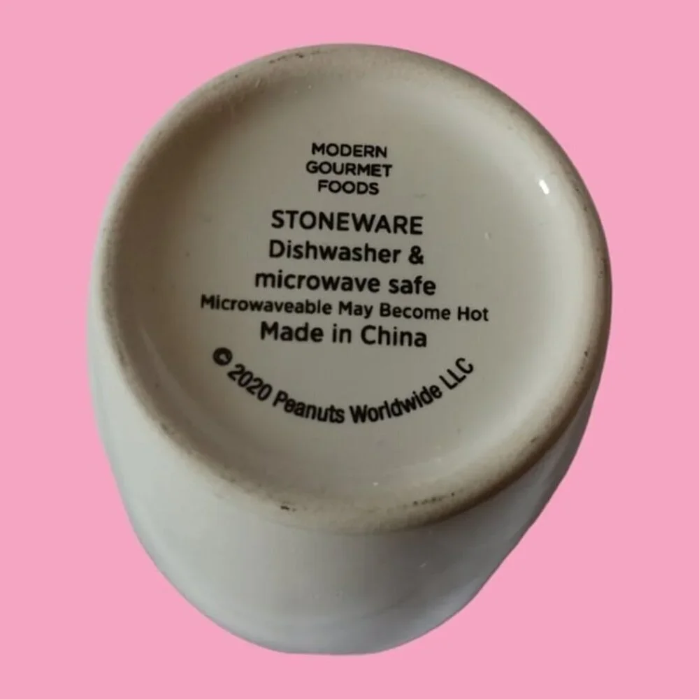 Peanuts snoopy travel mug stoneware with lid 16oz